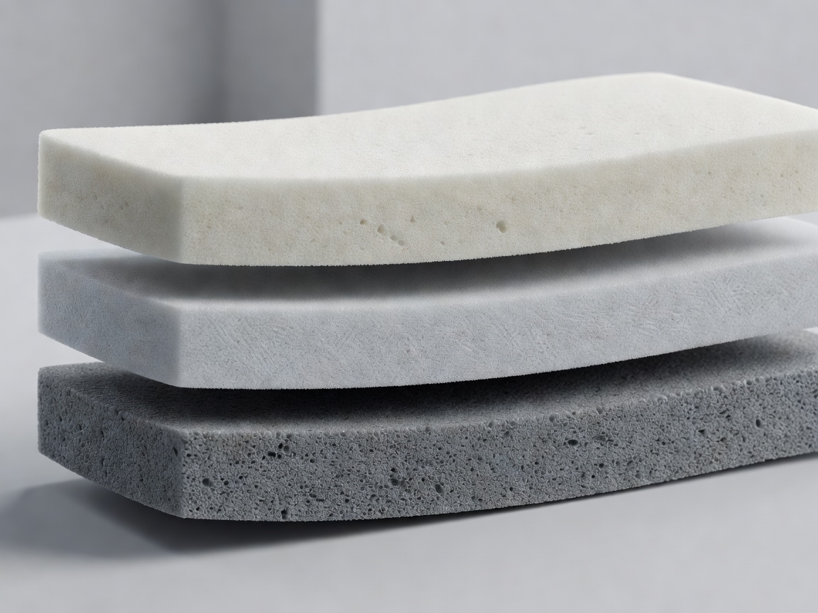 Cross-section 3D render of midsole foam layers